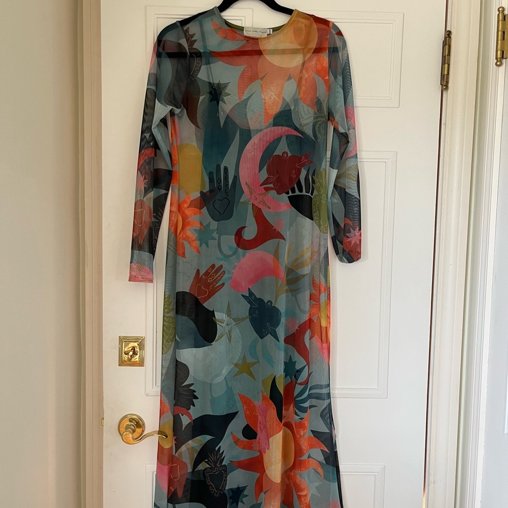 Colorful Abstract Mesh Maxi